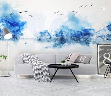 3D Hazy Blue Fog 596 Wall Murals
