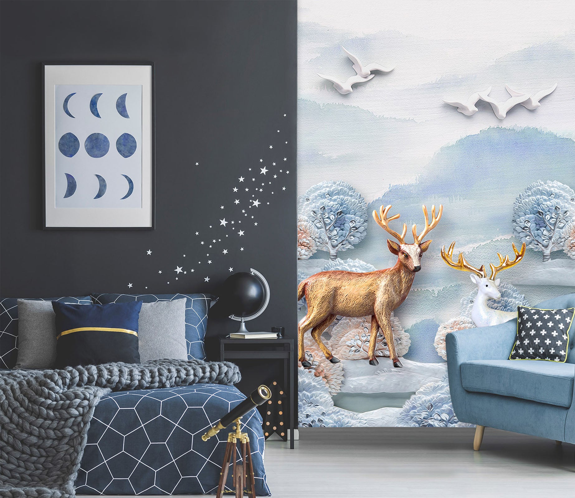 3D Fawn River 1804 Wall Murals