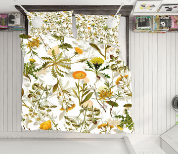 3D Yellow Chrysanthemum 087 Uta Naumann Bedding Bed Pillowcases Quilt