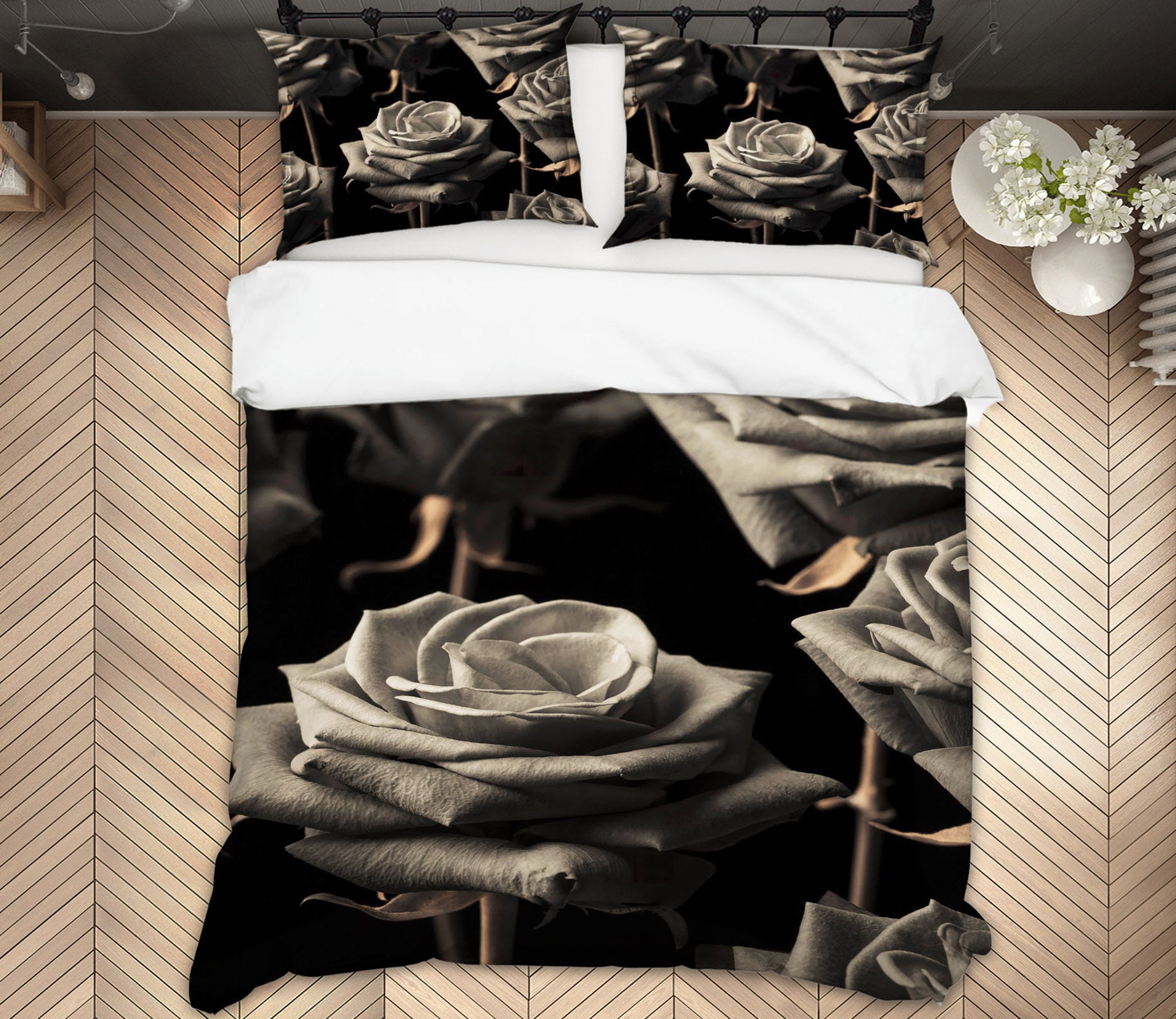 3D Retro Rose 7117 Assaf Frank Bedding Bed Pillowcases Quilt Cover Duvet Cover