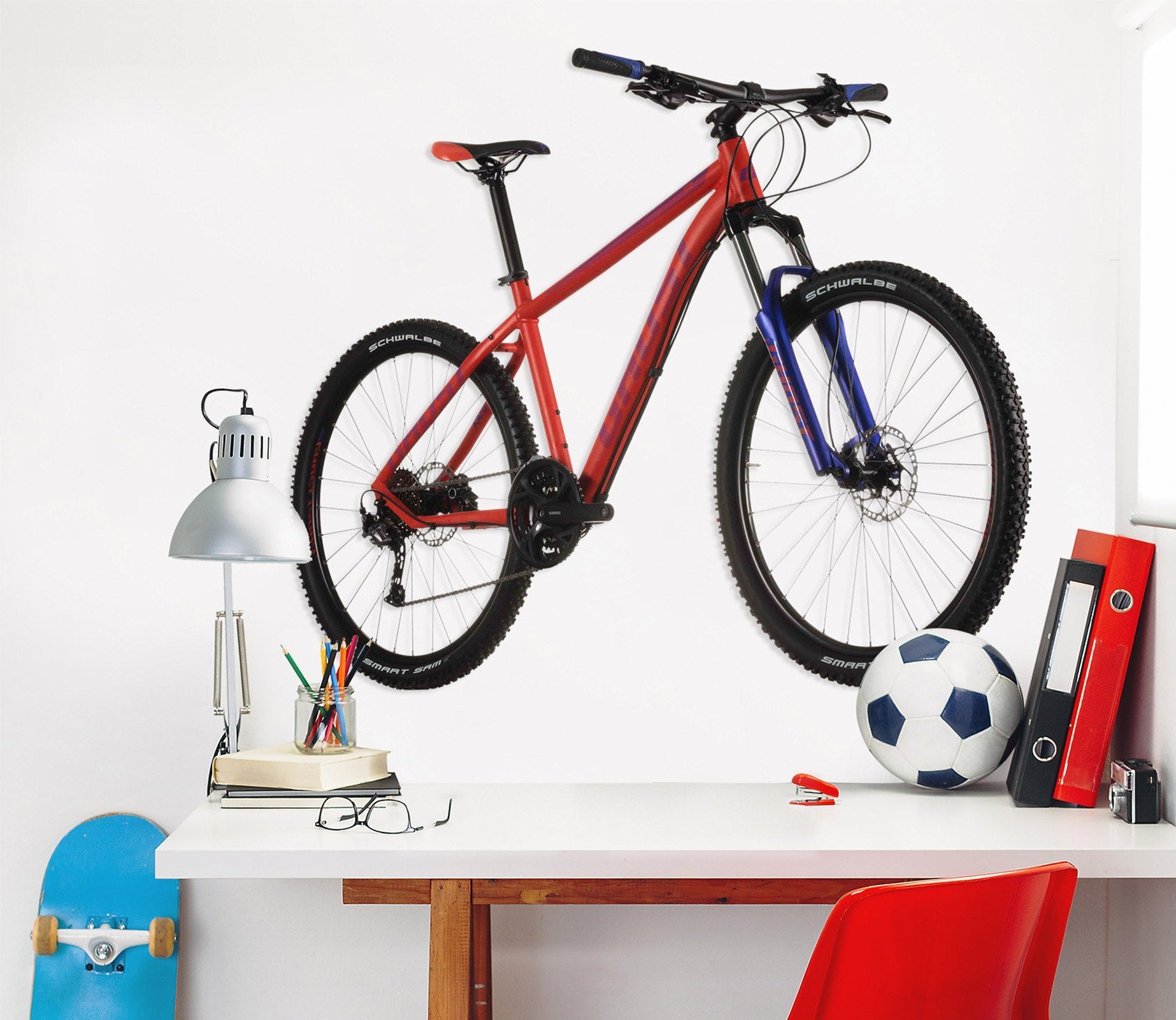 3D Mountain Bike Red 239 Vehicles Wallpaper AJ Wallpaper 