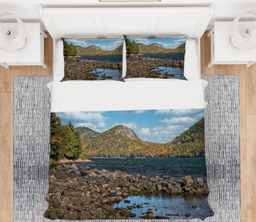 3D Mountain Stream Stones 62183 Kathy Barefield Bedding Bed Pillowcases Quilt