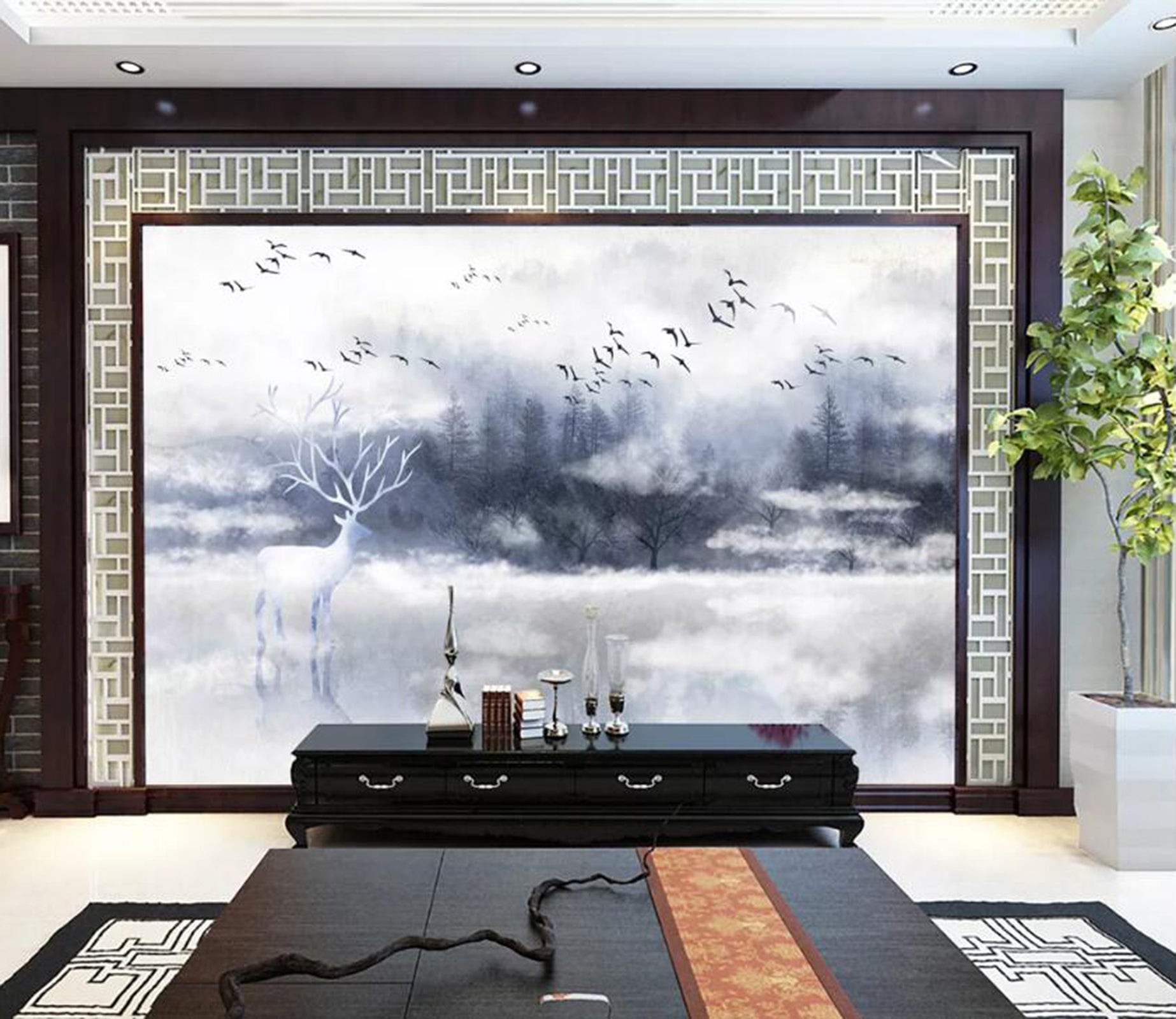 3D Grey Fawn WC58 Wall Murals Wallpaper AJ Wallpaper 2 