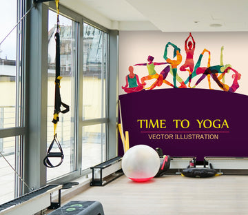 3D Yoga Time 279 Wall Murals