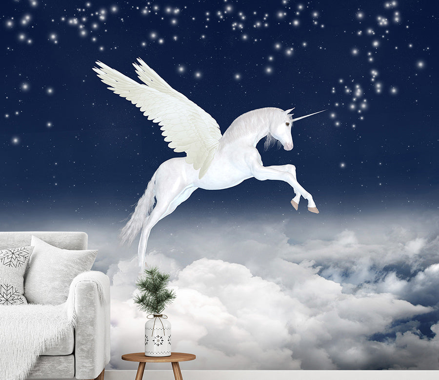 3D Winged Unicorn 1528 Wall Murals