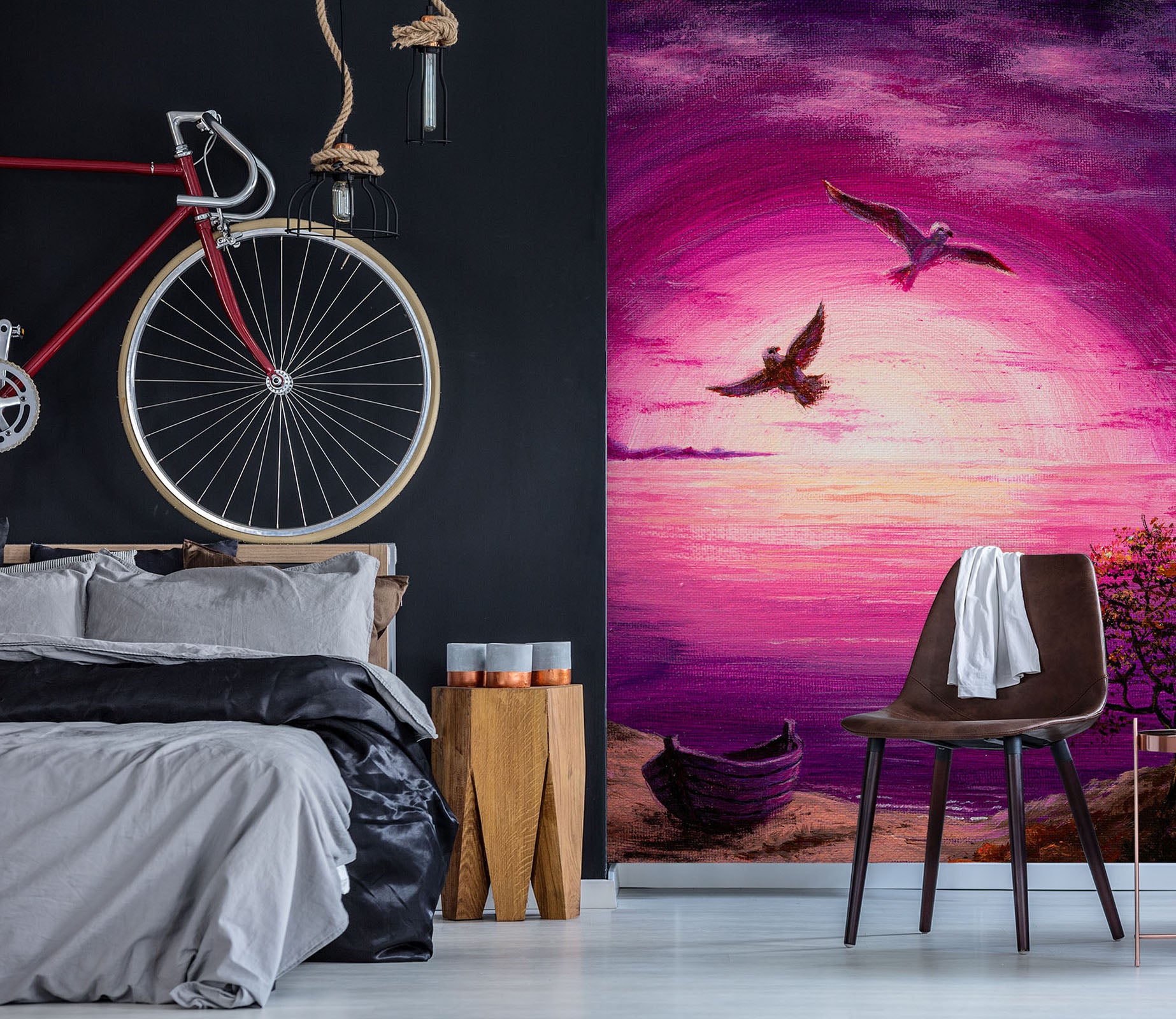 3D Pink Sky Eagle 1867 Marina Zotova Wall Mural Wall Murals