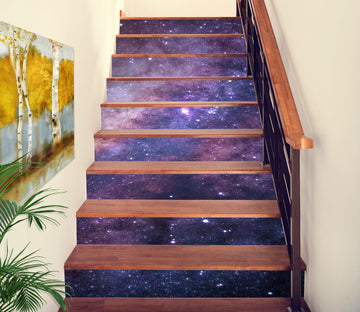 3D Purple Charming Galaxy 311 Stair Risers
