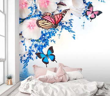 3D Blue Butterfly 392 Wall Murals