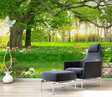 3D Green Forest 616 Wall Murals Wallpaper AJ Wallpaper 2 