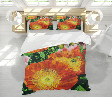 3D Pretty Flowers 2009 Allan P. Friedlander Bedding Bed Pillowcases Quilt