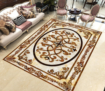 3D Black Oval Pattern WG615 Floor Mural Wallpaper AJ Wallpaper 2 