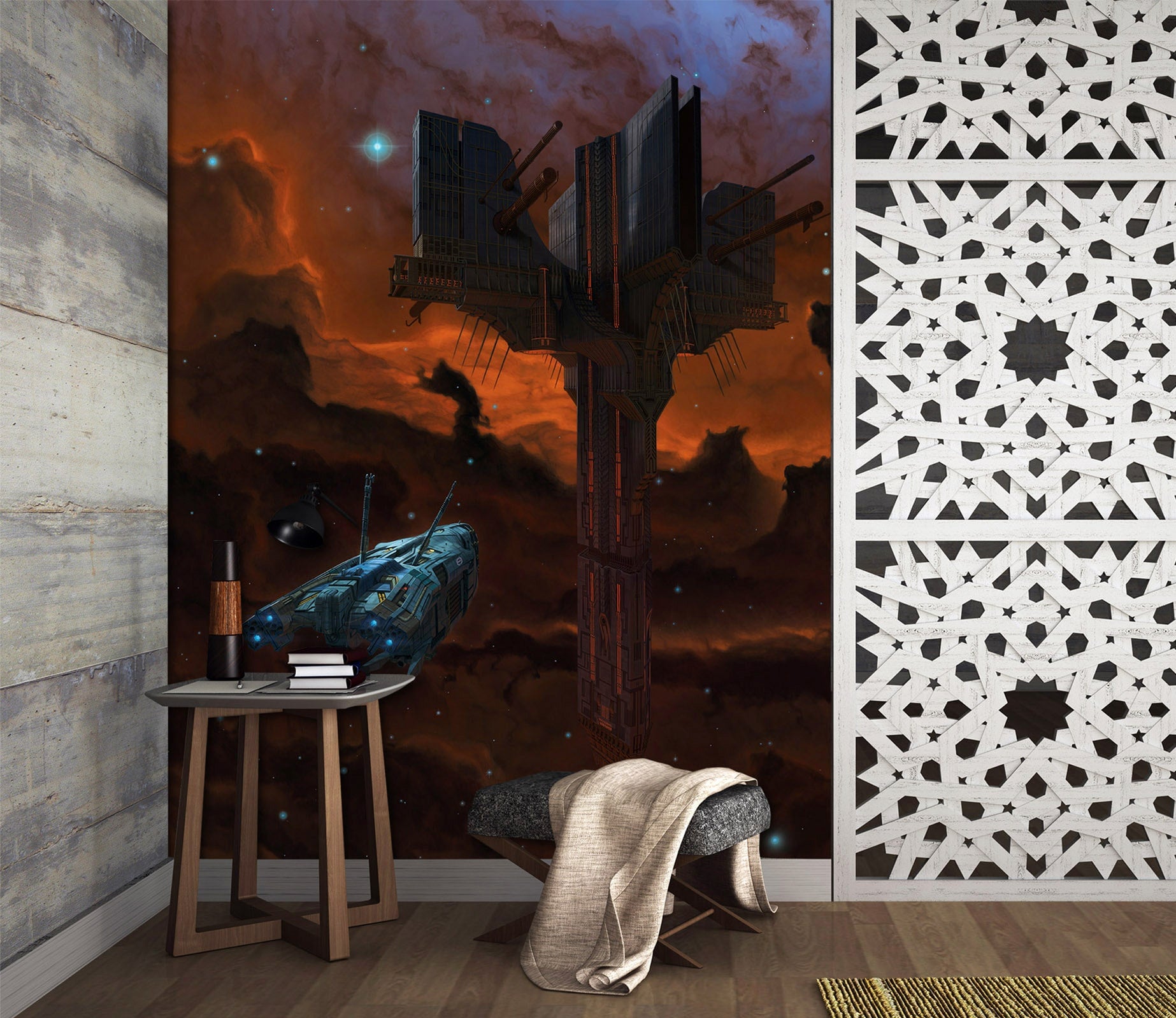 3D Red Sky 1407 Wall Murals Exclusive Designer Vincent Wallpaper AJ Wallpaper 