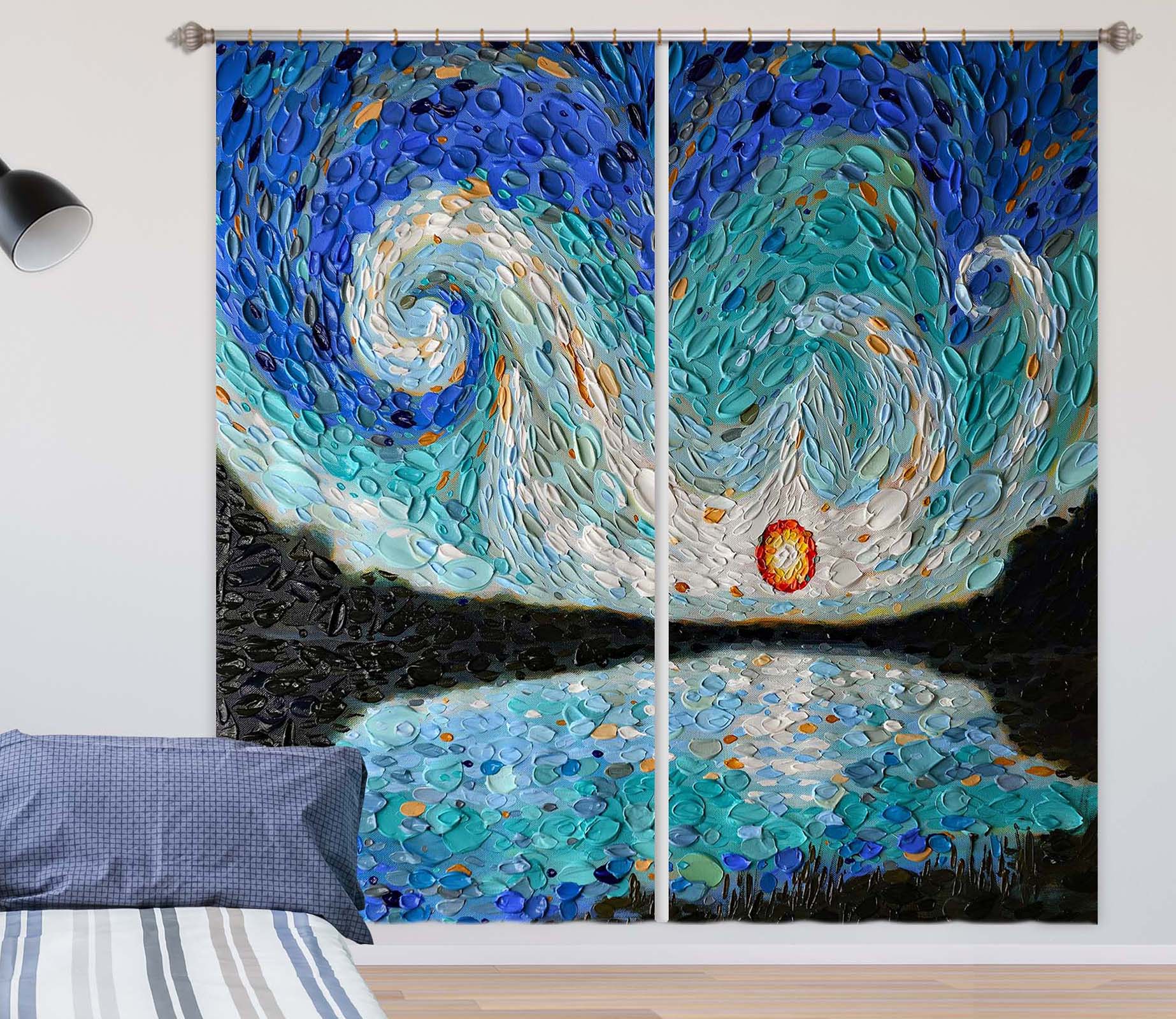 3D Eye Of The Sky 037 Dena Tollefson Curtain Curtains Drapes