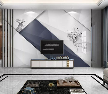 3D Elk Geometry WC82 Wall Murals Wallpaper AJ Wallpaper 2 