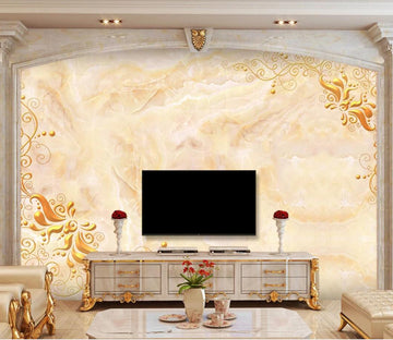 3D Golden Pattern WG93 Wall Murals Wallpaper AJ Wallpaper 2 