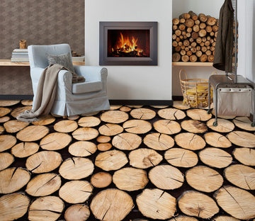 3D Round Tree Stumps 1337 Floor Mural  Wallpaper Murals Self-Adhesive Removable Print Epoxy