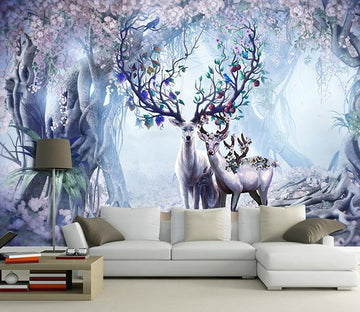 3D Antlers 162 Wall Murals Wallpaper AJ Wallpaper 2 