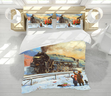 3D Train 12523 Kevin Walsh Bedding Bed Pillowcases Quilt
