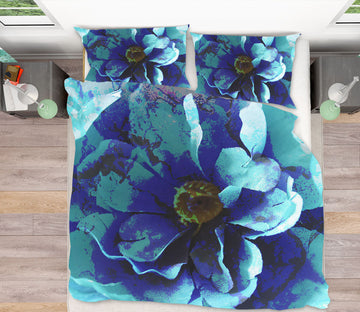 3D Blue Flower 70186 Shandra Smith Bedding Bed Pillowcases Quilt