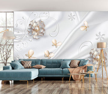 3D Metal Petals 1493 Wall Murals