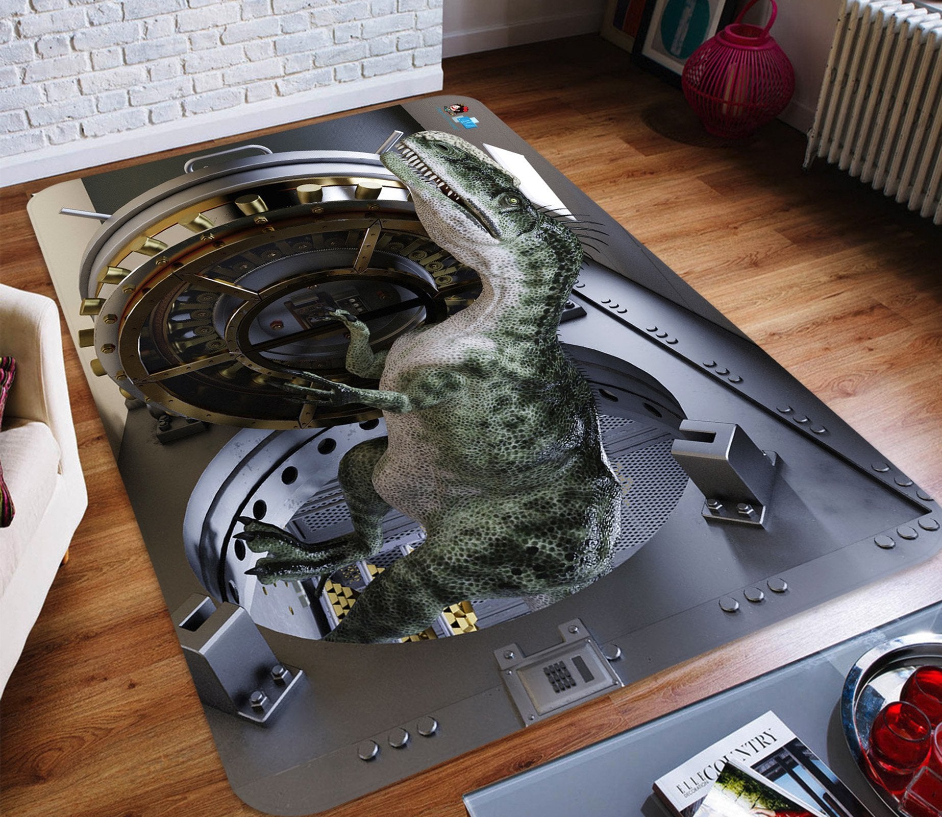 3D Spaceship Dinosaur 11 Non Slip Rug Mat Mat AJ Creativity Home 