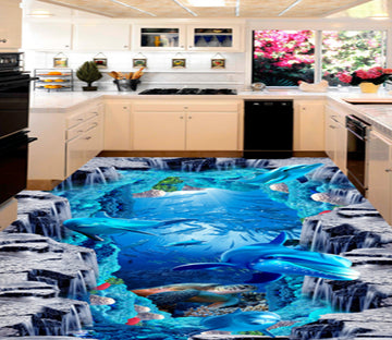 3D Underwater World 351 Floor Mural  Wallpaper Murals Rug & Mat Print Epoxy waterproof bath floor