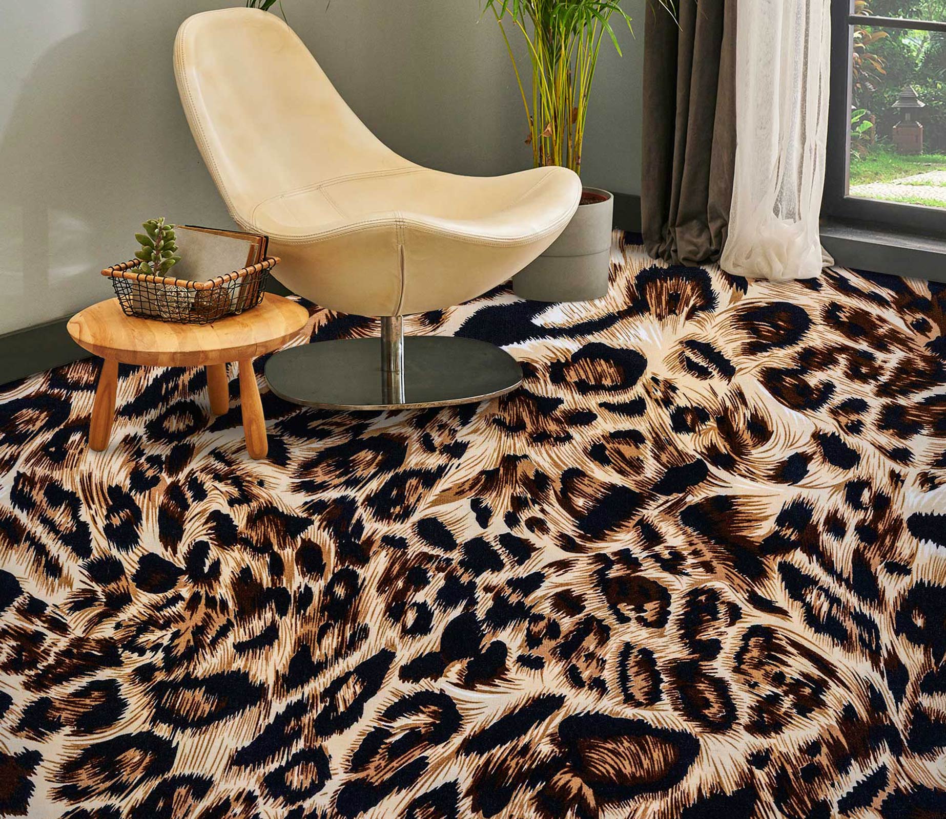 3D Fashionable Leopard Print 1338 Floor Mural  Wallpaper Murals Self-Adhesive Removable Print Epoxy
