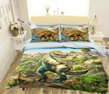 3D Dinosaur World 2103 Adrian Chesterman Bedding Bed Pillowcases Quilt