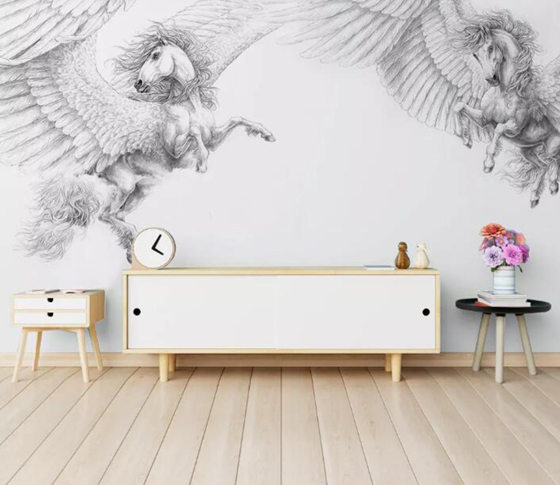 3D Wings Horse WG21 Wall Murals Wallpaper AJ Wallpaper 2 