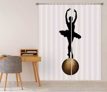 3D Woman Ballet 1099 Boris Draschoff Curtain Curtains Drapes