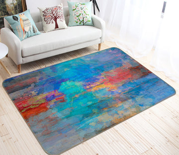 3D Blue Oil Painting 127 Michael Tienhaara Rug Non Slip Rug Mat