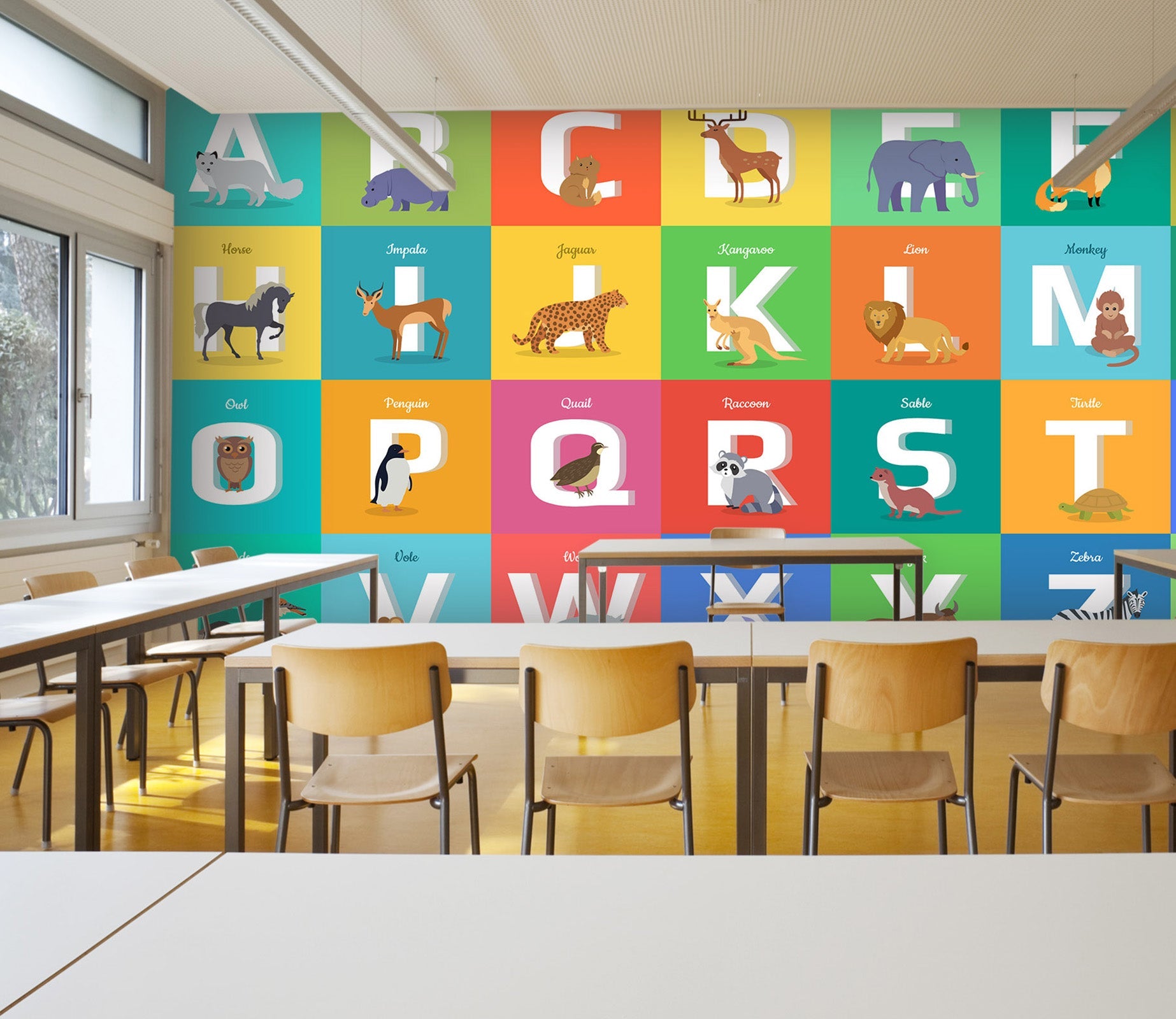 3D Cartoon Animal Alphabet 170 Wall Murals Wallpaper AJ Wallpaper 2 