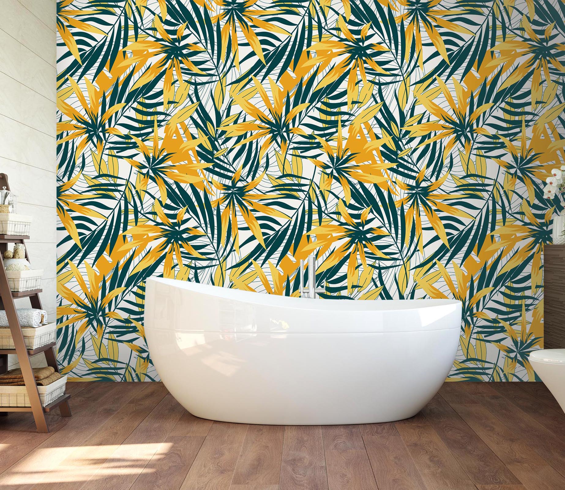 3D Yellow Leaves 67 Wall Murals