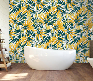 3D Yellow Leaves 67 Wall Murals