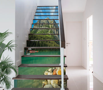 3D Lake Grass Mountain  98222 Kathy Barefield Stair Risers