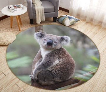 3D Koala Baby 069 Animal Round Non Slip Rug Mat Mat AJ Creativity Home 
