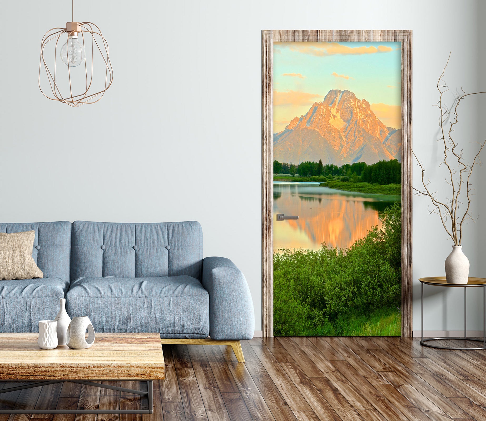3D Grassland Lake 110216 Kathy Barefield Door Mural