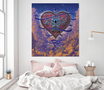 3D Heart And Key 041 Vincent Hie Wall Sticker