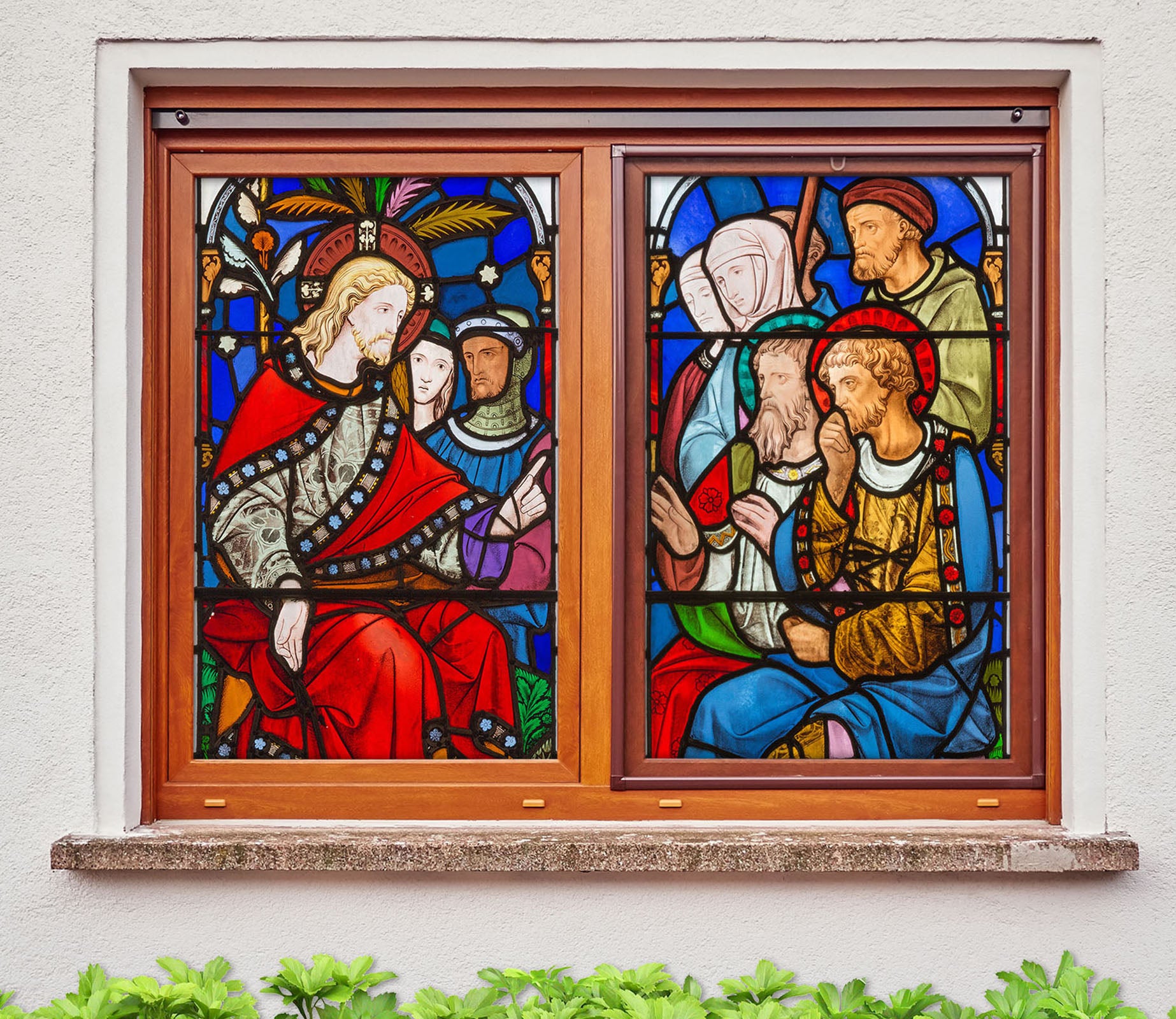 3D Courier Prayer 062 Window Film Print Sticker Cling Stained Glass UV Block