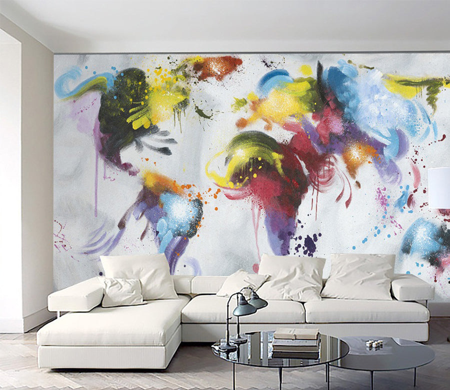 3D Color Graffiti 2030 Wall Murals