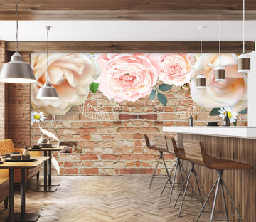3D Pink Rose 1520 Wall Murals