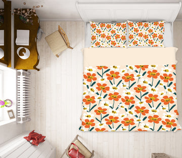 3D Orange Flowers 10983 Kashmira Jayaprakash Bedding Bed Pillowcases Quilt