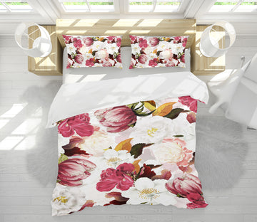 3D Peony Leaves 169 Uta Naumann Bedding Bed Pillowcases Quilt
