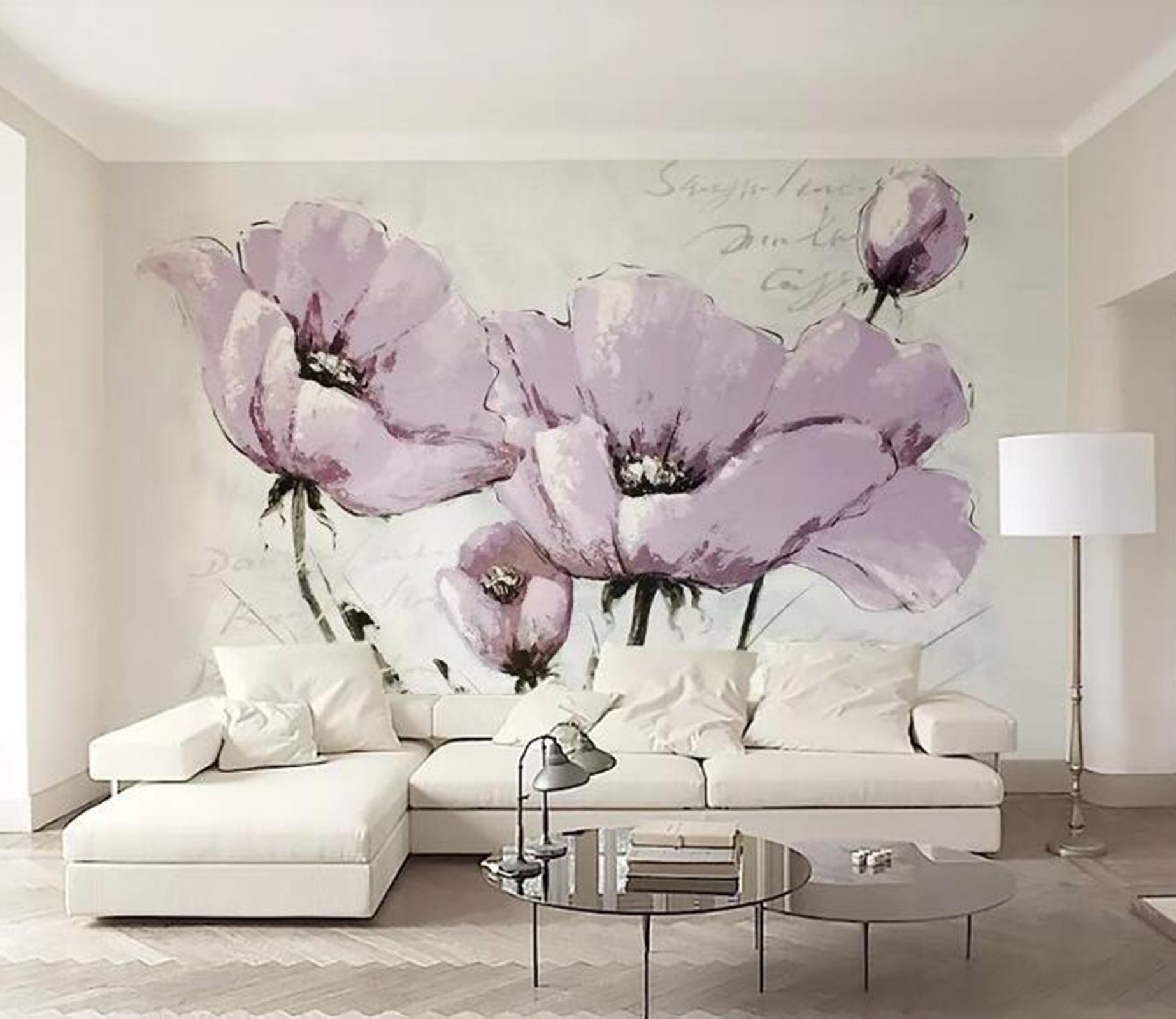 3D Purple Flower Petals WG18 Wall Murals Wallpaper AJ Wallpaper 2 