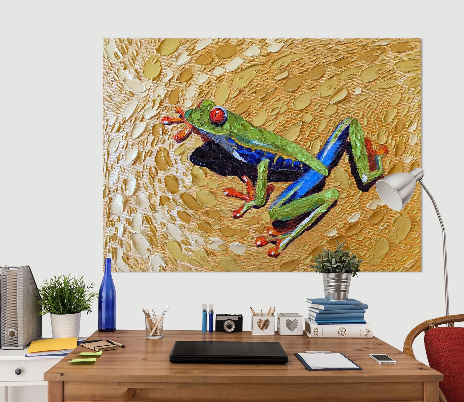 3D Toadly Awesome Frog 035 Dena Tollefson Wall Sticker