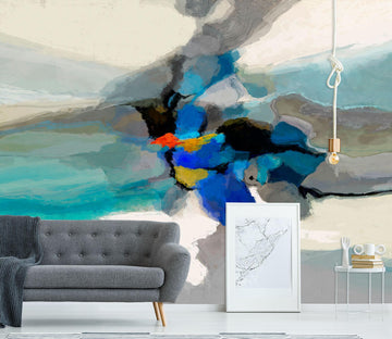 3D Blue Ink Pattern 1404 Michael Tienhaara Wall Mural Wall Murals