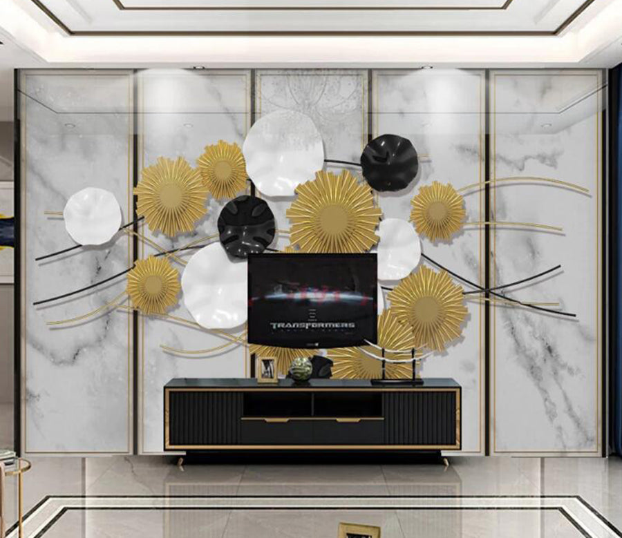 3D Three-color Disc 231 Wall Murals