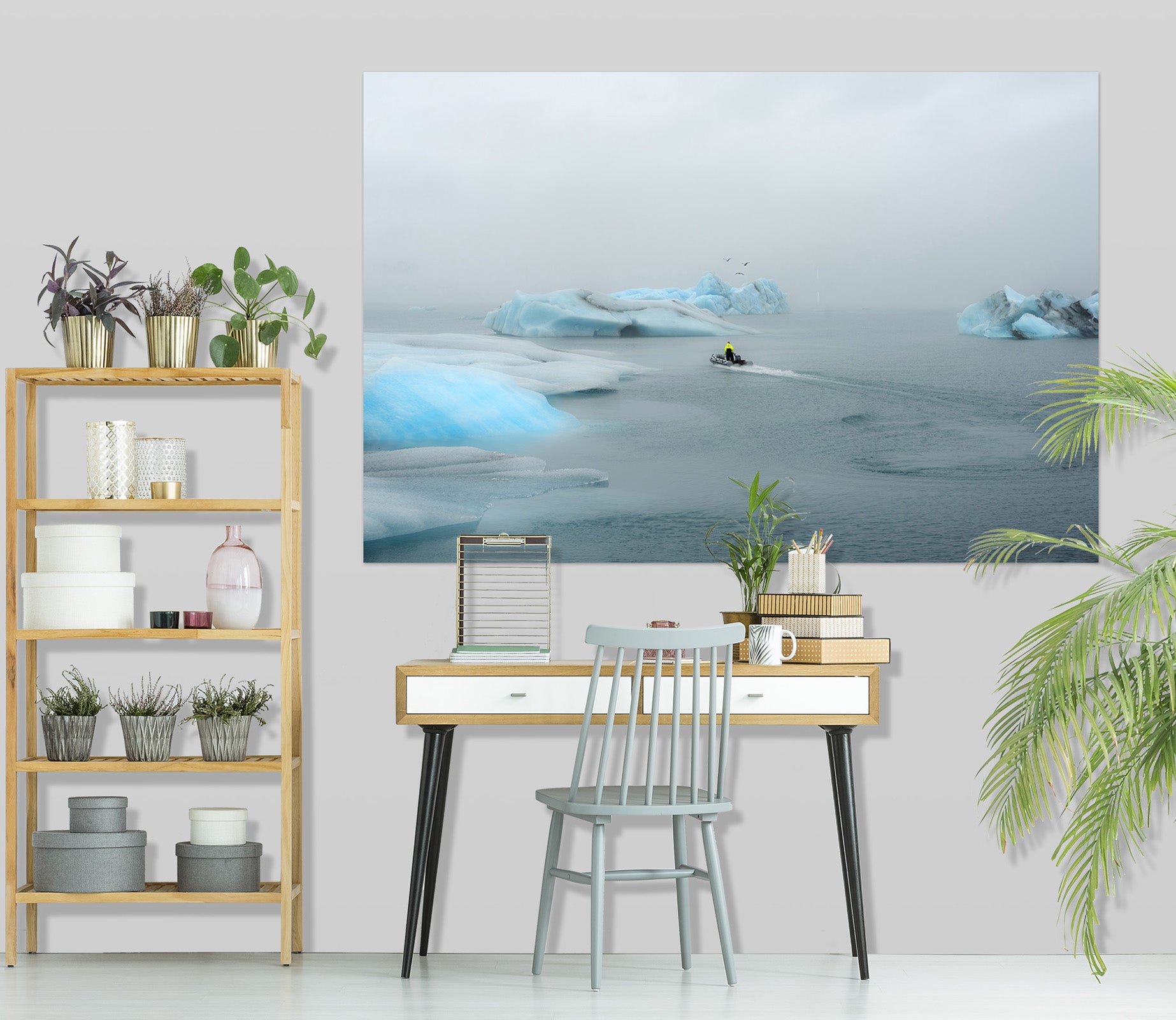 3D Blue Glacier 173 Marco Carmassi Wall Sticker