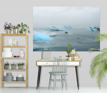 3D Blue Glacier 173 Marco Carmassi Wall Sticker