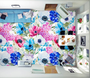 3D Fresh And Colorful Flowers 1162 Floor Mural  Wallpaper Murals Self-Adhesive Removable Print Epoxy